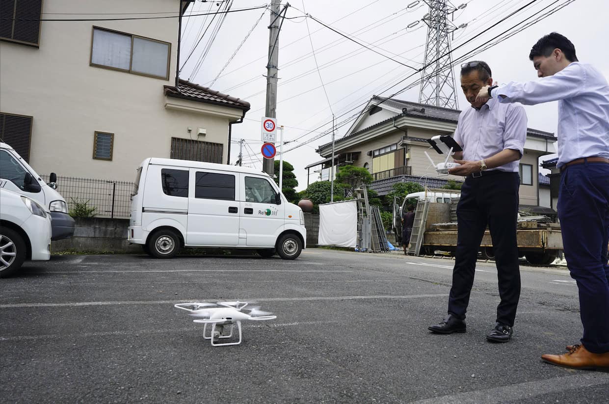 点検用ドローンのレクチャー